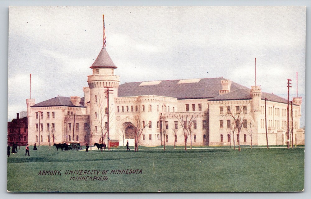 Minneapolis Minnesota~Armory On University of Minnesota~Vintage Postcard
