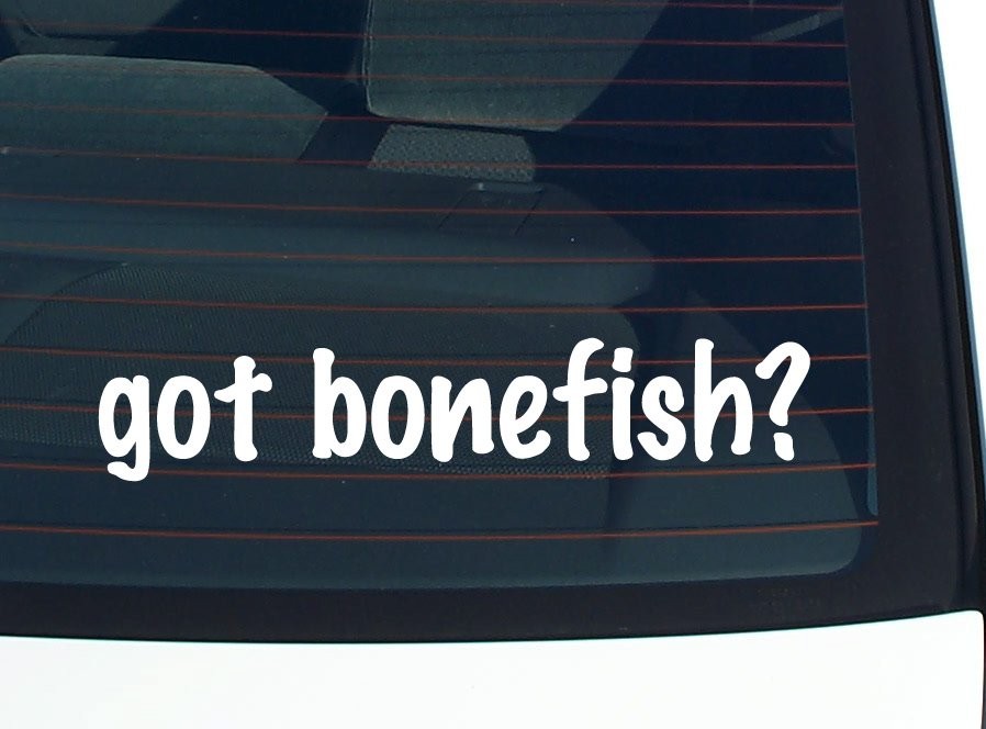 Bonefish Car Decal Funny Vinyl Bumper Sticker for Window