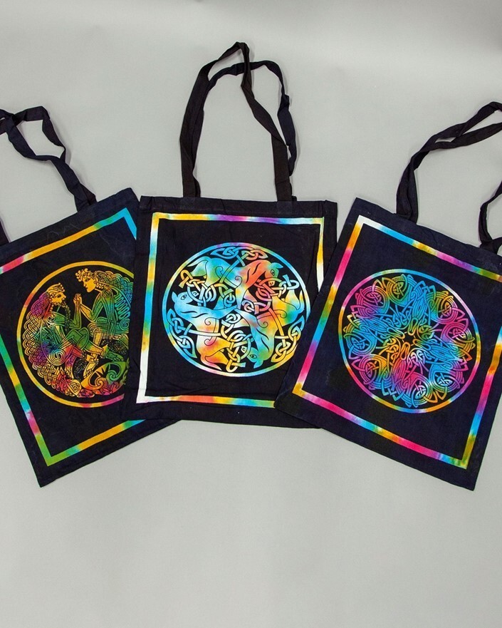 Cotton Tie Dye Celtic Shopping Bags