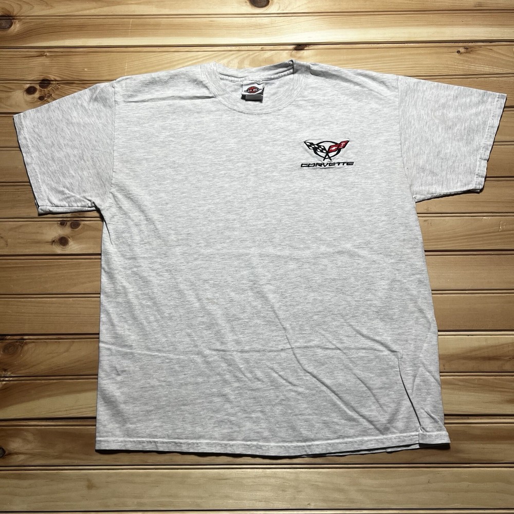 Vintage 90s Chevrolet Chevy Corvette Embroidered Logo Shirt Size Large