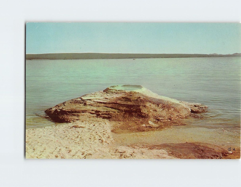Postcard Fishing Cone West Thumb Bay Yellowstone National Park Hot Spring Lake