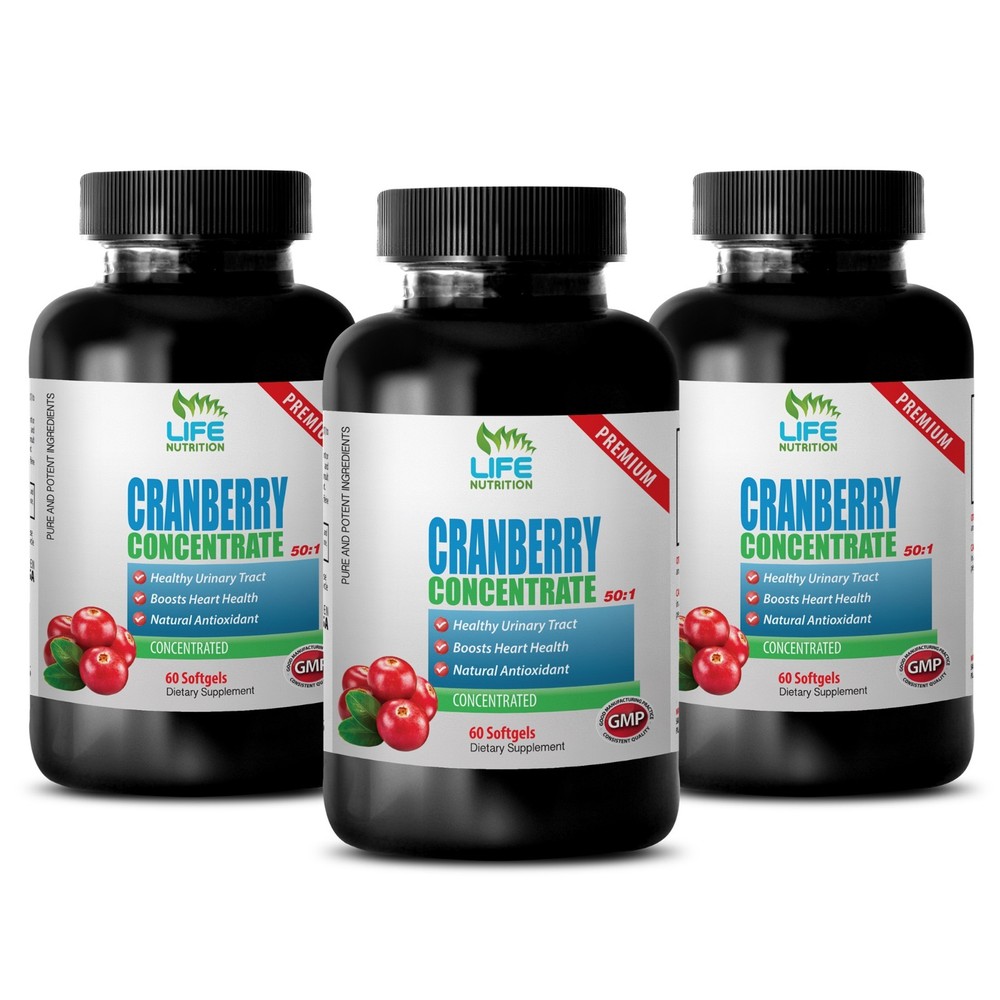 Steady Energy Boost with 50:1 Cranberry Extract and Vitamin E Softgels 3B