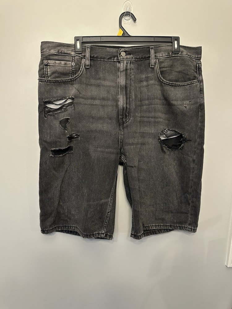 Levi’s  469 Black Distress Denim  Shorts Size 40