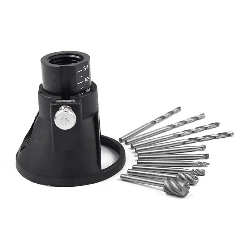 HSS Router with Drill Bits Set for Dremel D Large Window Wood Cutting Guide