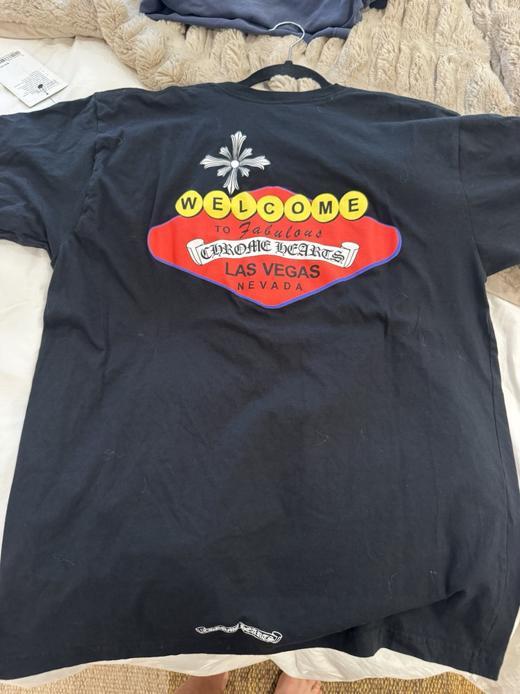 Chrome Hearts Las Vegas T-Shirt Black X-Large Short Sleeve Men