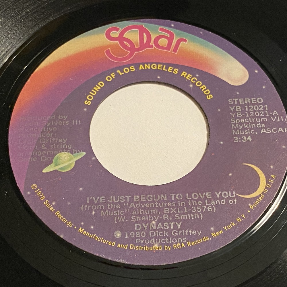 Dynasty: I've Just Begun To Love You / When You Feel 45 - Solar - Soul Disco