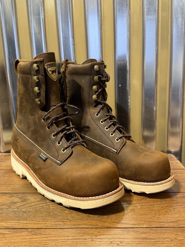 Irish Setter 8 Inch Waterproof Safety Toe Work Boots Size 9D