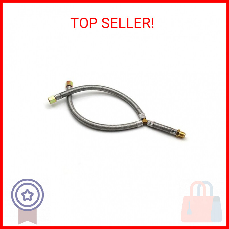 MENSI propane grill Y-splitter extension adapter braided hose length 15