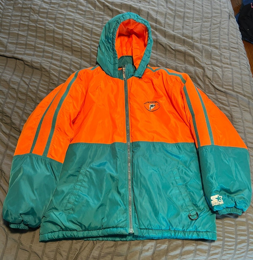 Miami Dolphins NFL Full Zip Puffer Jacket for Men Size XL