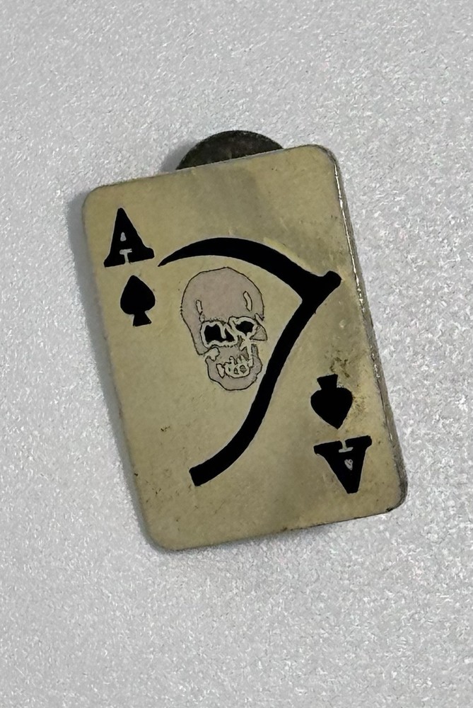 Ace of Spades Pin With Skull & Scythe