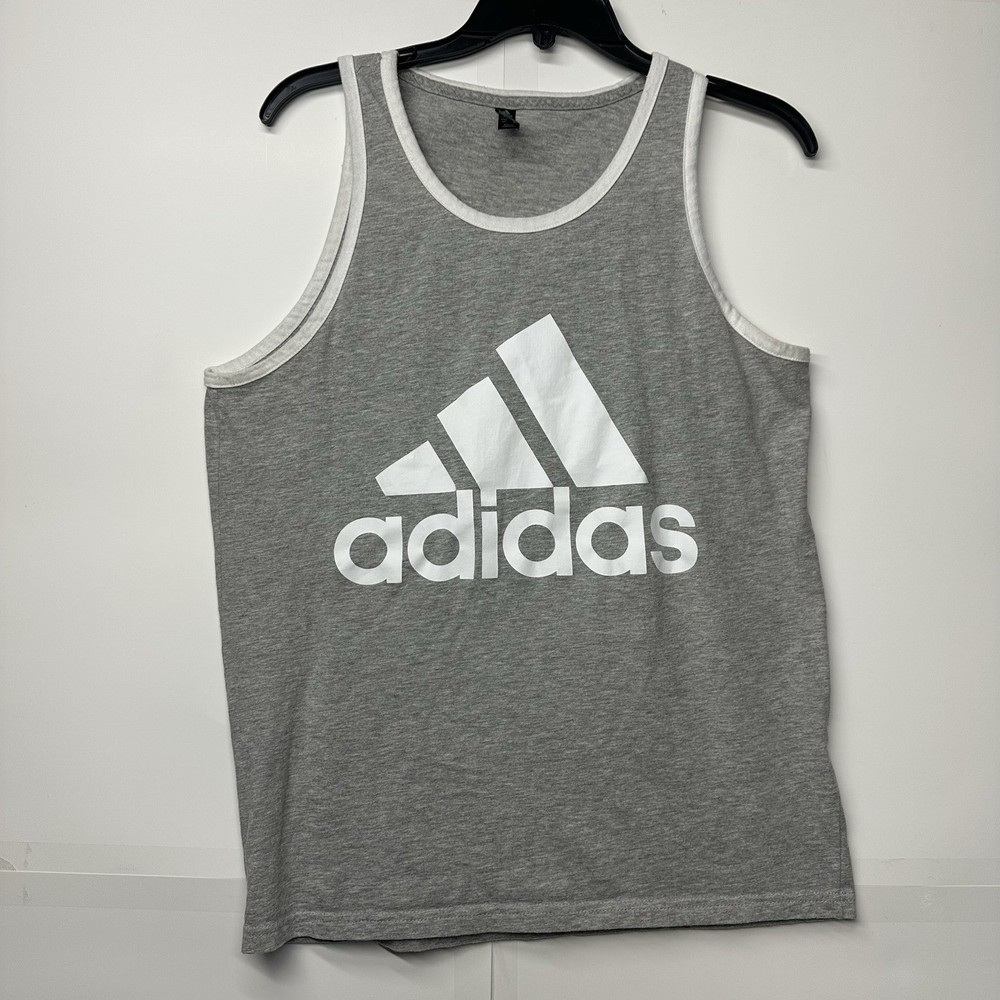 Adidas Men’s Tank Top Size Small Light Gray Sleeveless Shirt Athletic