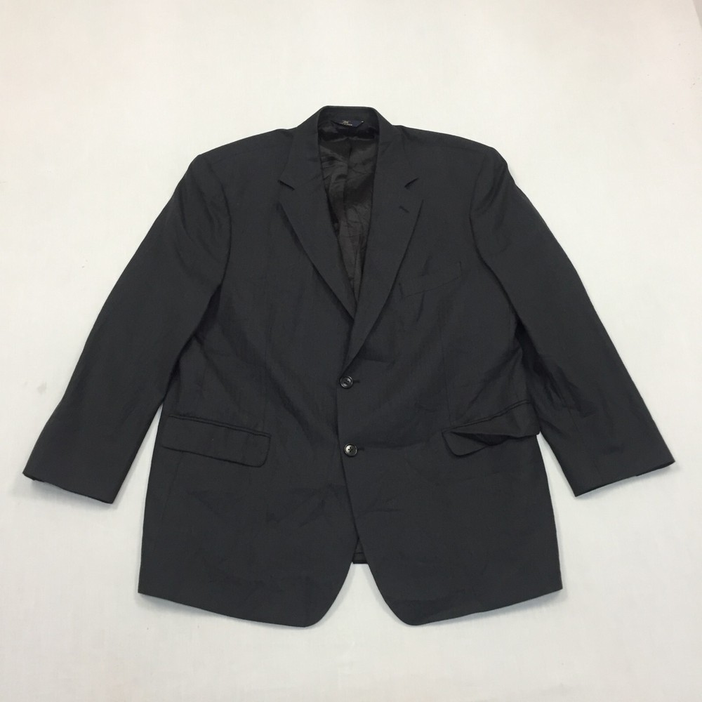Brooks Brothers Blazer Jacket Mens 48In Suit Jacket 2 Button Grey Wool Mix