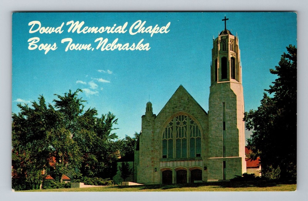 Boys Town NE-Nebraska, Dowd Memorial Chapel, Vintage Postcard