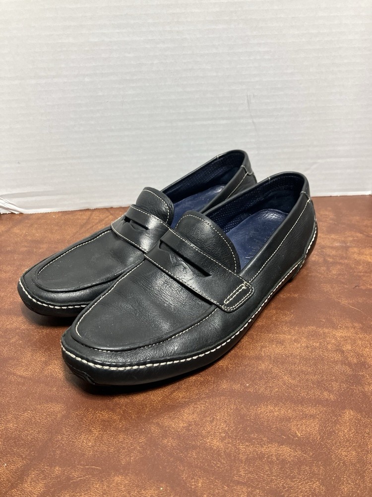 Cole Haan Air Men’s Driving Moccasins Penny Loafers Black Leather Size 10 M