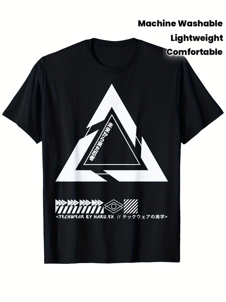 Techwear Ninja T Shirt Goth Streetwear Cyberpunk Graphic Casual Tee Top