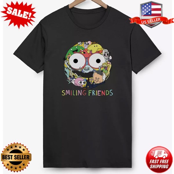 Smiling Friends Smiley Collage T-Shirt  S-5XL