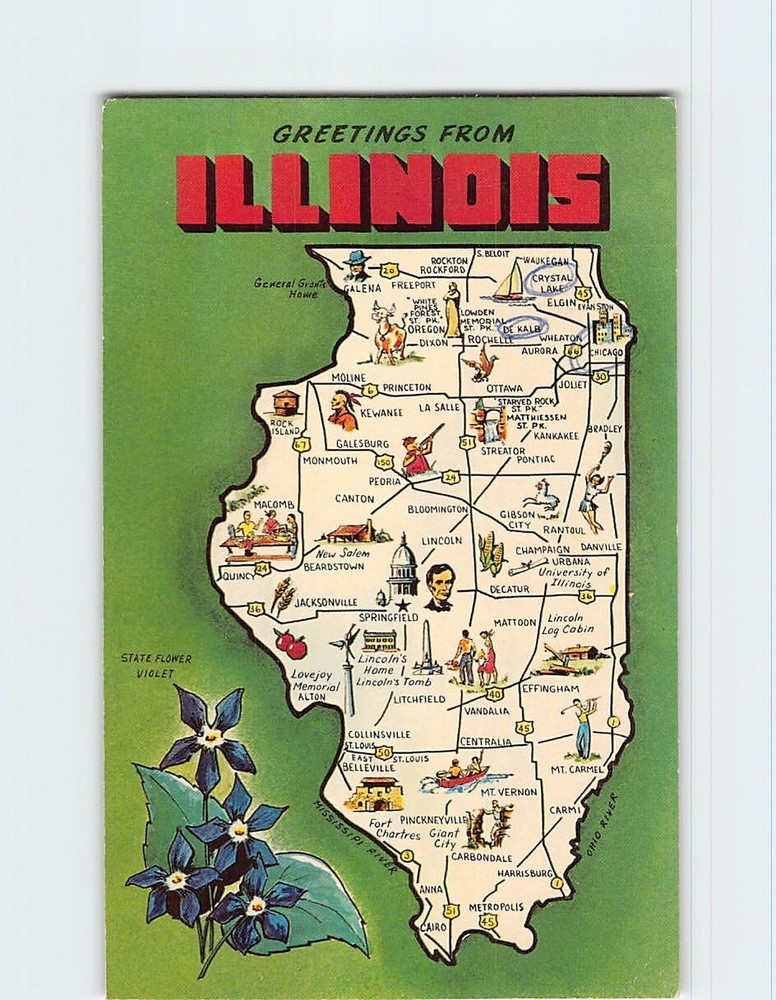 Postcard Greetings from Illinois 