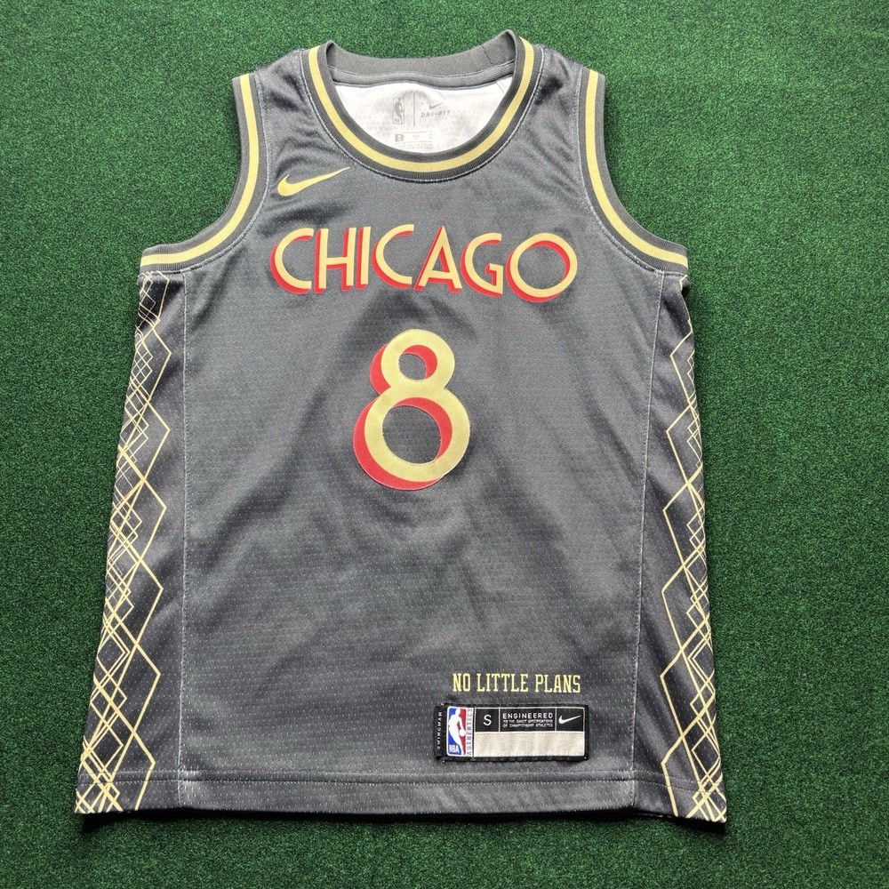 Chicago Bulls Zach Lavine #8 City Edition Nike Swingman NBA Jersey Youth Size S