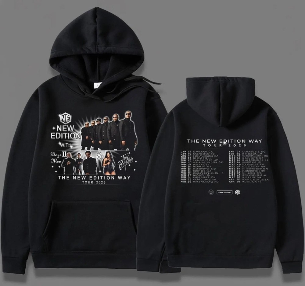 SALE! The New Edition Way Tour 2026 Double Sided Hoodie