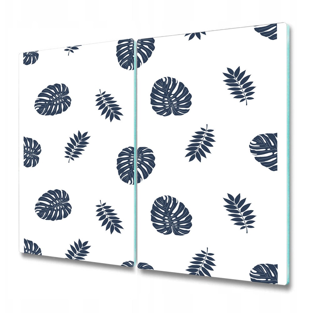 Glass Chopping Cutting Board Minimalistic tropical delicate Watercolour 2x30x52