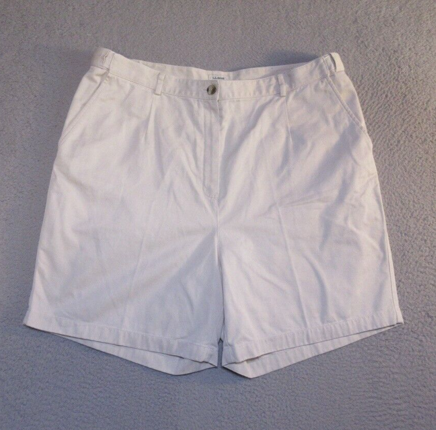LL Bean Shorts 18 Womens Plus Size Comfort Waist 100% Cotton Measure 38x7