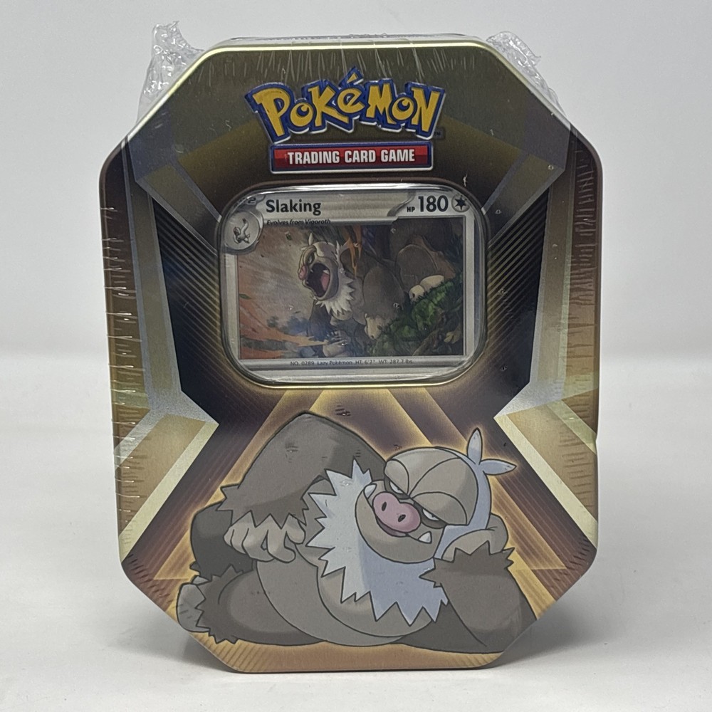 Pokémon TCG Triple Whammy Collector’s Tin Slaking Factory Sealed New Authentic