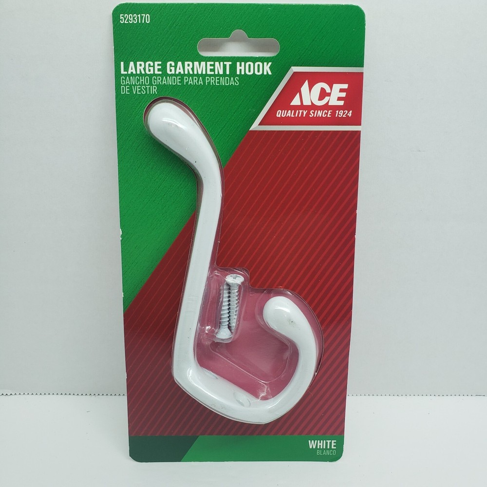 ACE Large White Garment Hook 5293170 for Heavy Coats and Jackets-image