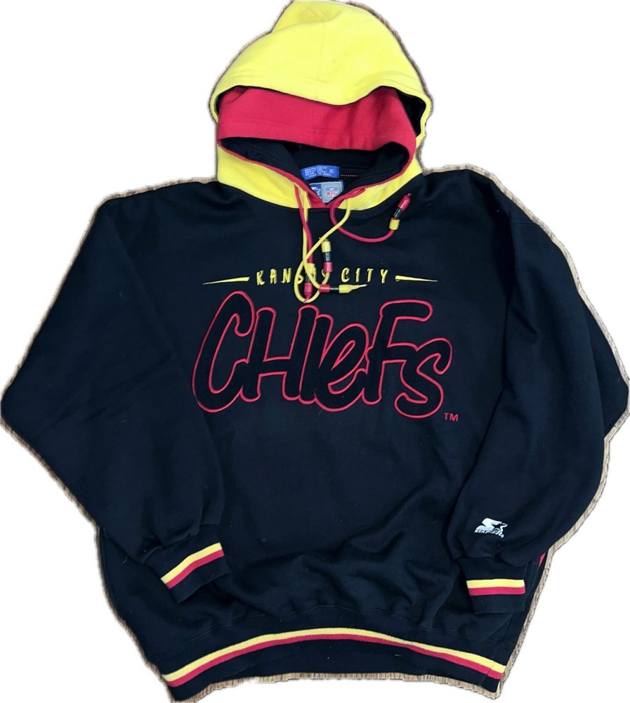 Vintage 90s Starter Kansas City Chiefs Embroidered Pro Line Sweatshirt XL Black