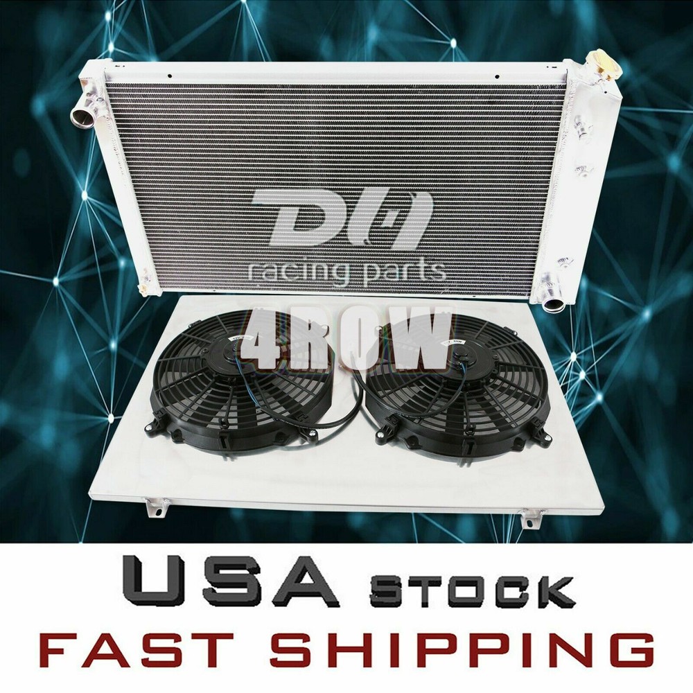 4 Row Radiator Shroud Fan For 1973-91 Chevy GMC C10 C20 C30 K10 K20 5.7L Blazer