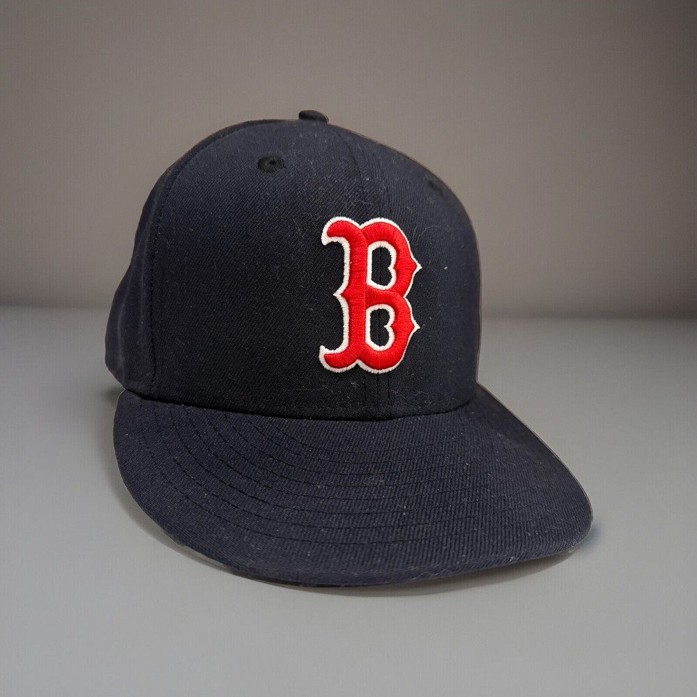 MLB New Era Boston Red Sox 59fifty Fitted Hat Official On Field Cap Size 7 5/8