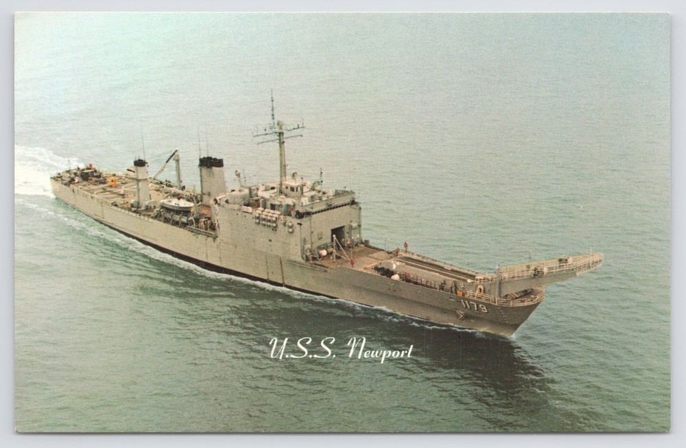 USS Newport~LST-1179~Newest Tank Landing Ships~US Navy Amphibious Force~Vtg PC