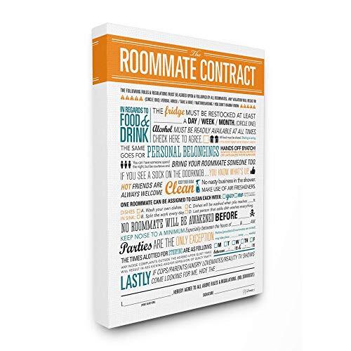 Roommate Contract Funny Word, Design by Artist Jadei Graphics Wall Art, 30 x ...