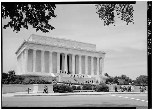 Photo:Washington DC Lincoln Memorial 1930s East Front Southeast HABS