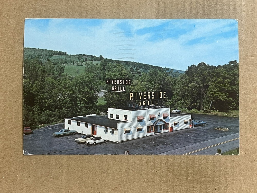 Postcard Lebanon NH New Hampshire Riverside Grill Restaurant Vintage Roadside