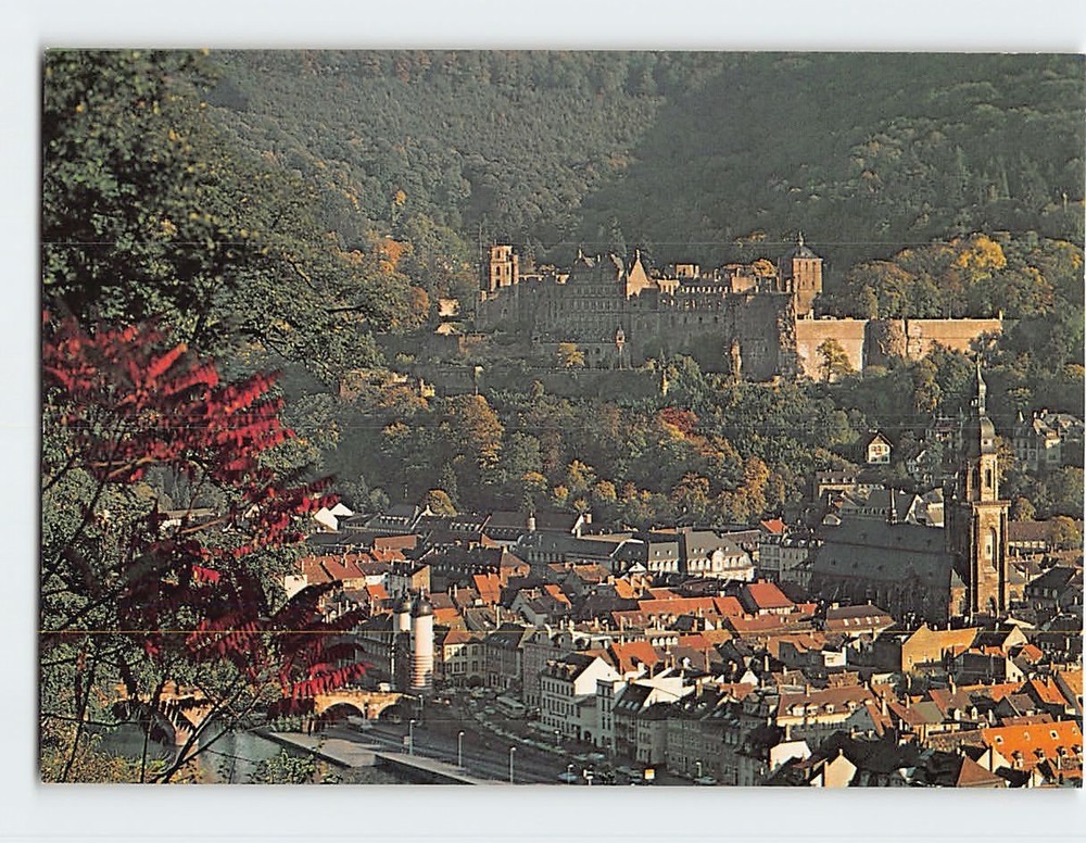Postcard Blick vom Philosophenweg Heidelberg Germany