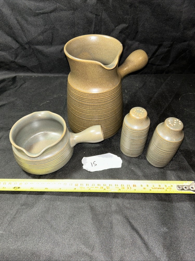 Denby / Langley  4 peice lot , 2 shakers 2 jugs