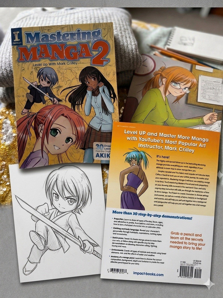 Mark Crilley Mastering Manga 2 Second Edition Paperback 2009 Impact Illustrated
