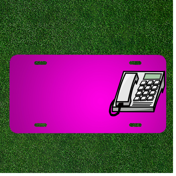 Custom Personalized Car License Plate With Add Names To Telephone Communication