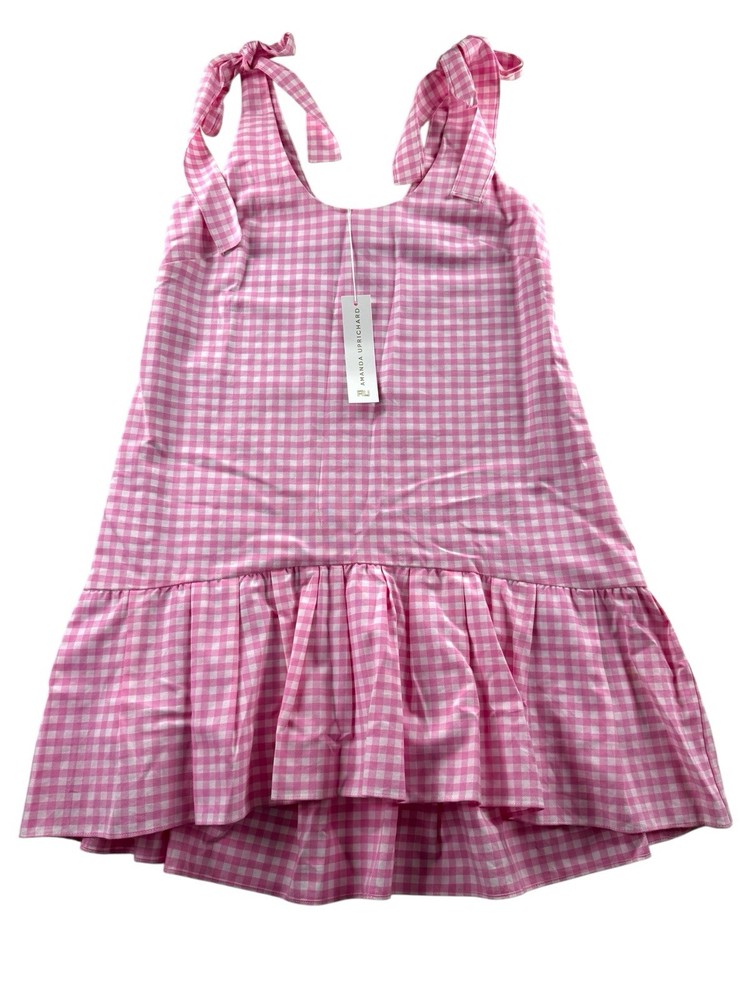 Amanda Uprichard Carrigan Pink Gingham Dress Womens Size XS Preppy NWT