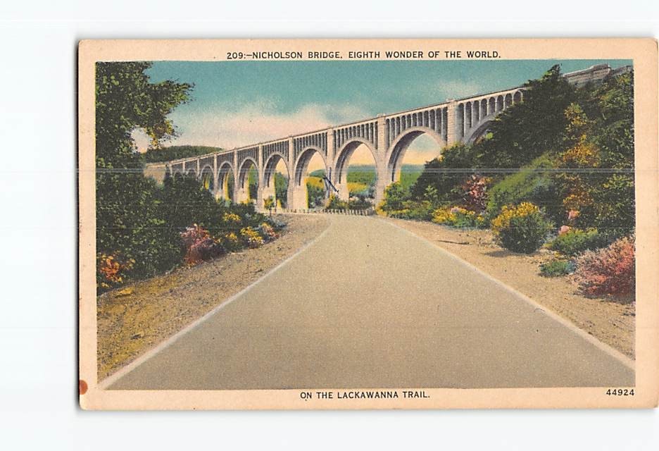 Postcard Nicholson Bridge On The Lackawanna Trail Nicholson Pennsylvania USA