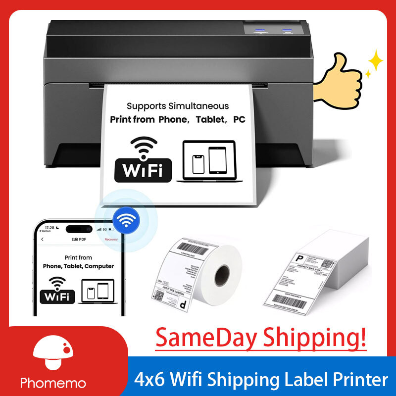 4x6 Wireless Thermal Label Printer for USPS UPS FedEx eBay Amazon
