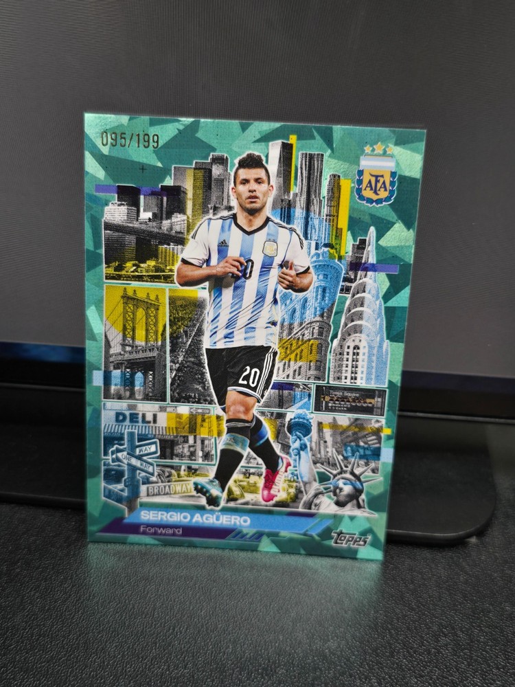 2026 Topps Argentina team set soccer AFA in the Apple aqua ice /199-Sergio Aguer