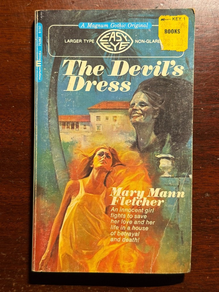 The Devil's Dress Mary Mann Fletcher 1972 1970s Gothic Horror Vtg PB BK