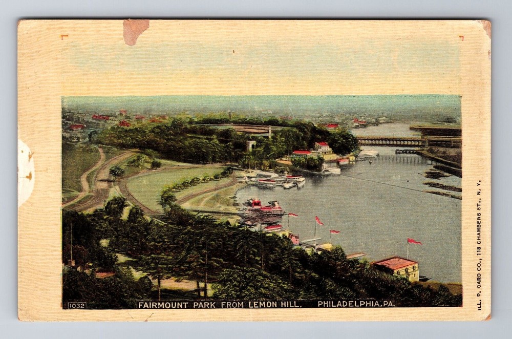 Philadelphia PA-Pennsylvania, Fairmount Park From Lemon Hill, Vintage Postcard