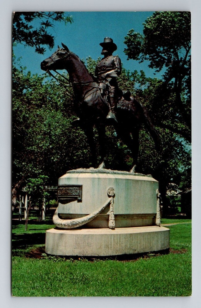 McPherson KS-Kansas, General McPherson Statue, Antique Vintage Souvenir Postcard