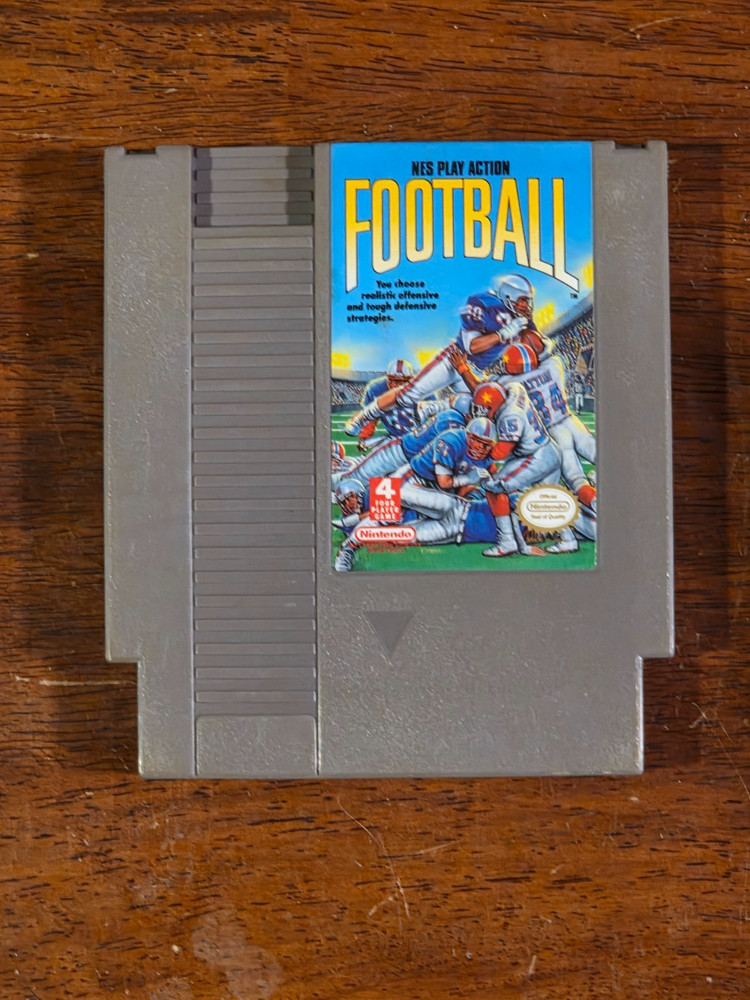Vintage Original Nintendo NES Play Action Football Authentic Game - Tested