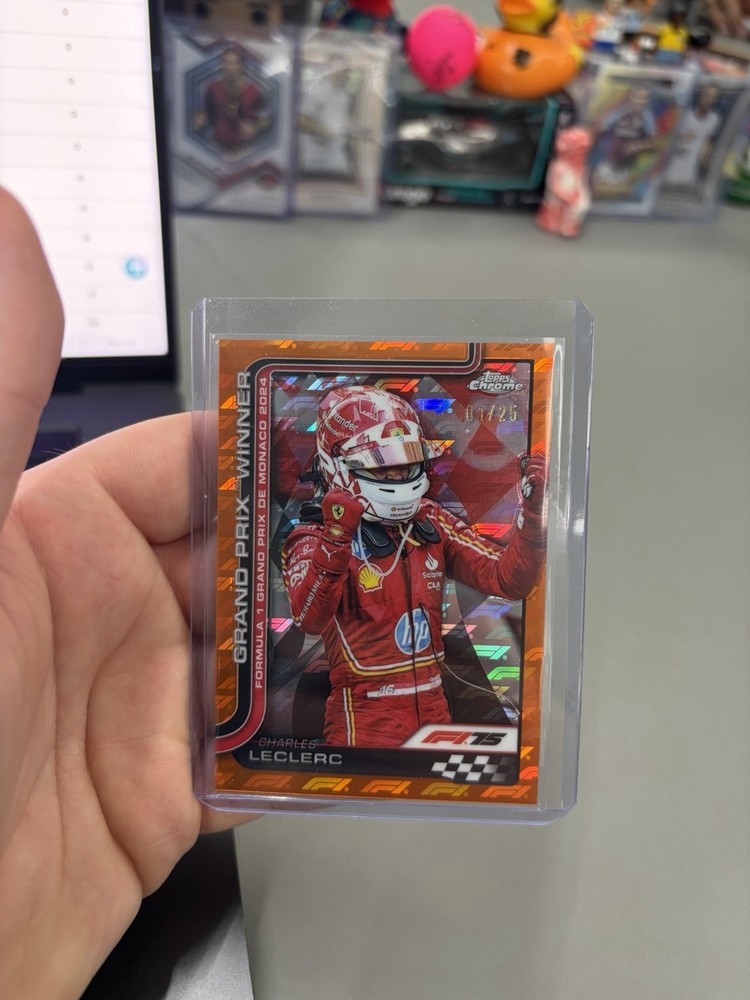 2025 Topps Chrome Logofractor F1 Charles Leclerc L 1/25 #100 Monaco GP Winner