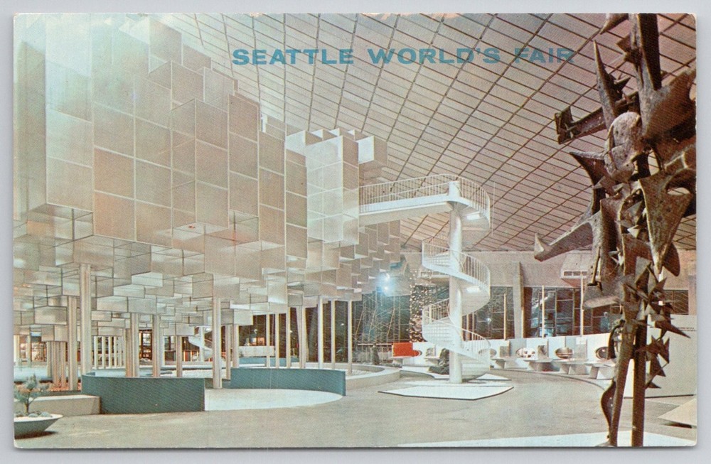 Seattle World's Fair 1962 Washington State Coliseum Interior Postcard