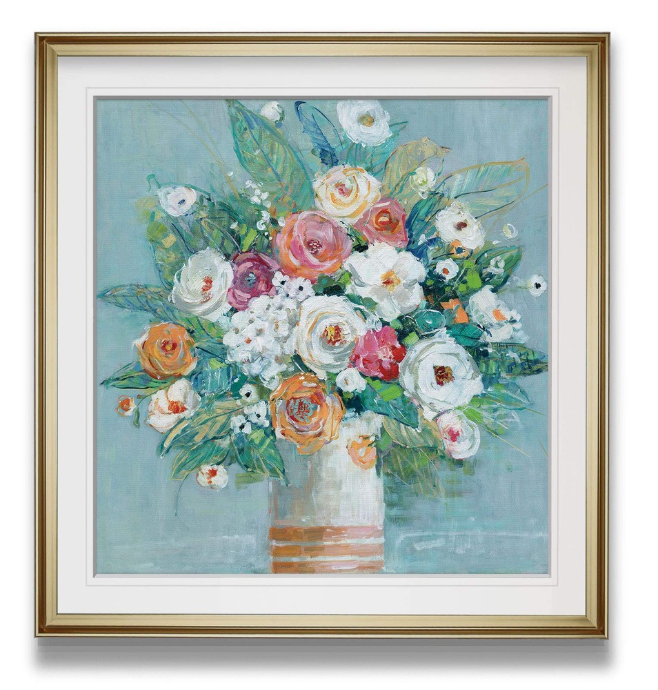 Floral Wall Artwork Paintings Colorful Flowers in Vase Garden Devotion Wall H...