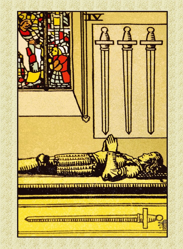 Vintage Tarot Four Spades Mystical Wall Art Decor Poster 11425